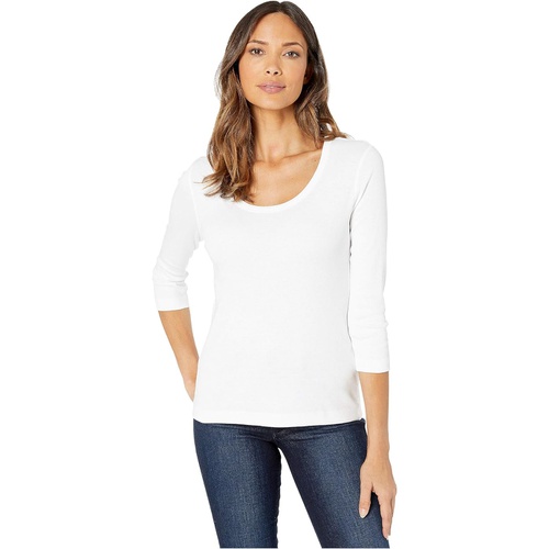  Lilla P 1X1 3/4 Sleeve Scoop Neck Tee