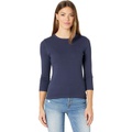 Lilla P 1x1 Rib 3/4 Sleeve Crewneck Tee