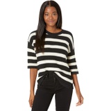 Lilla P Easy Striped Pullover Cotton Blend Sweater
