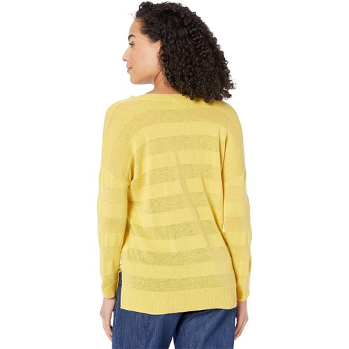  Lilla P Shadow Stripe V-Neck Tunic Sweater