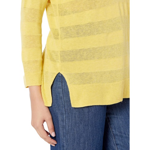  Lilla P Shadow Stripe V-Neck Tunic Sweater