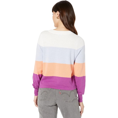  Lilla P Easy Striped Crew Neck Sweater