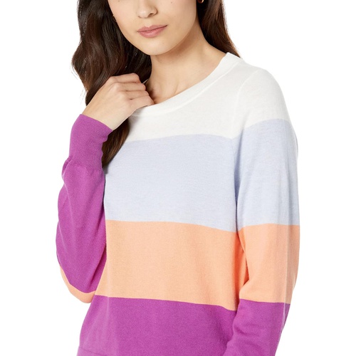  Lilla P Easy Striped Crew Neck Sweater