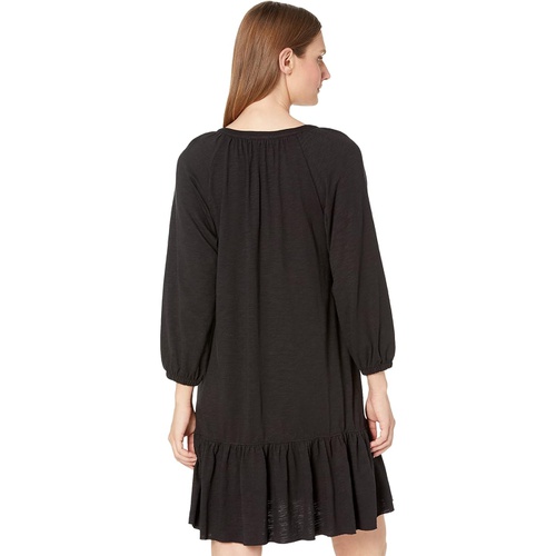  Lilla P Flame Modal 3u002F4 Sleeve Shirred Raglan Dress