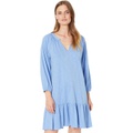 Lilla P Flame Modal 3u002F4 Sleeve Shirred Raglan Dress