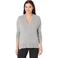 Lilla P Shawl Collar Cotton Cashmere Boucle Tunic Sweater