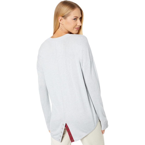  Lilla P Snap Back Crew Neck Sweater