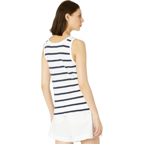  Lilla P Striped Slub Scoop Neck Tank