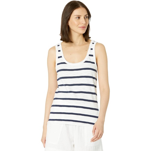  Lilla P Striped Slub Scoop Neck Tank