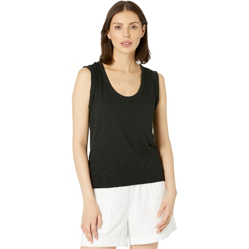  Lilla P Sleeveless Scoop Neck Tank in Loose Knit Slub