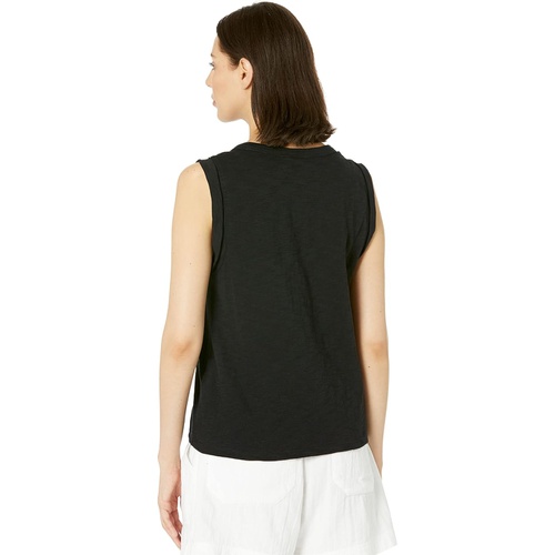  Lilla P Sleeveless Scoop Neck Tank in Loose Knit Slub