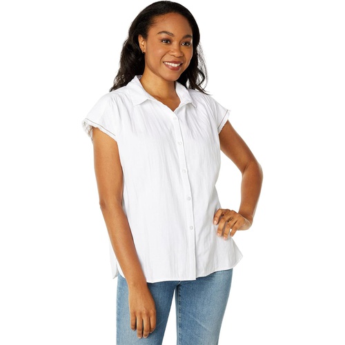  Lilla P Double Gauze Boxy Button-Down Shirt