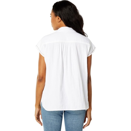  Lilla P Double Gauze Boxy Button-Down Shirt