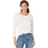 Lilla P Striped Slub Drop Shoulder Henley