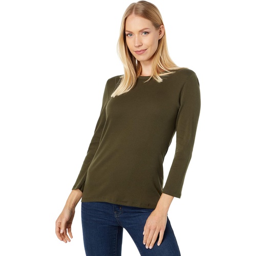  Lilla P 1x1 Rib 3u002F4 Sleeve Crewneck Tee