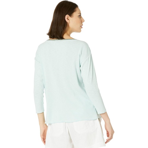  Lilla P 3u002F4 Sleeve 2x2 Ribbed Slub Boatneck Tee