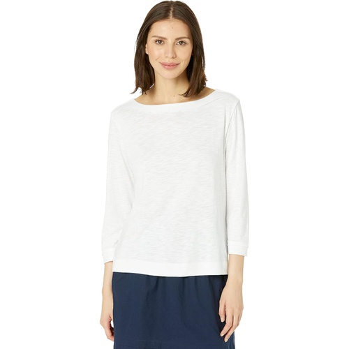  Lilla P 3u002F4 Sleeve Flame Modal Seamed Boatneck Tee