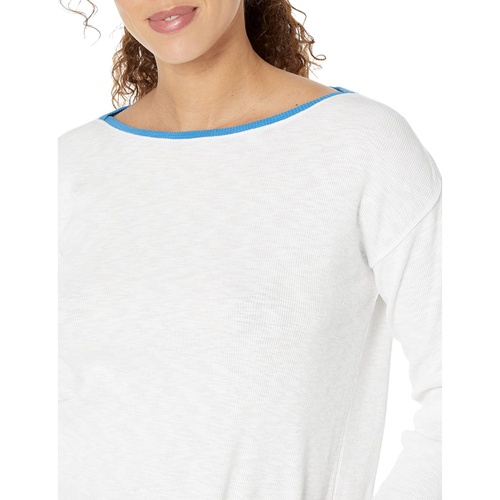  Lilla P 3u002F4 Sleeve 2x2 Ribbed Slub Boatneck Tee