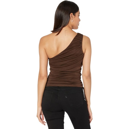  line and dot Camilla One Shoulder Knit Ribbed Top