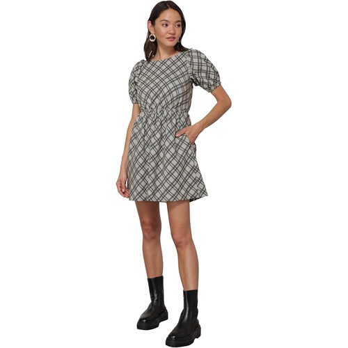  line and dot Lisa Plaid Open Back Dress