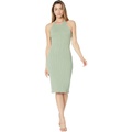 line and dot Lori Asymmetrical Ribbed Midi Dress