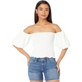 line and dot Sofi Off-the-Shoulder Smocked Top