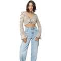 line and dot Walker Crochet Top