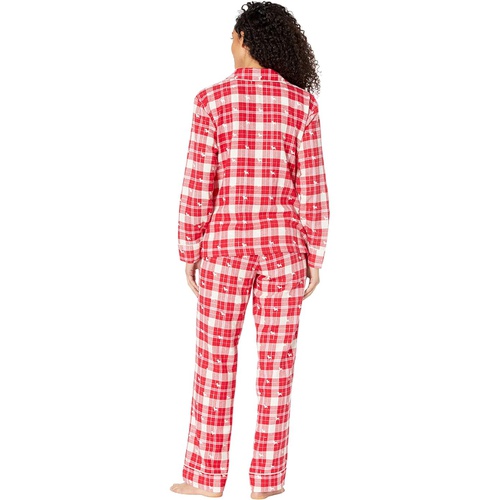  Little Blue House by Hatley Woofing Plaid Flannel Pajama Set