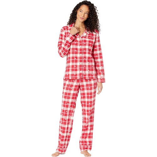  Little Blue House by Hatley Woofing Plaid Flannel Pajama Set