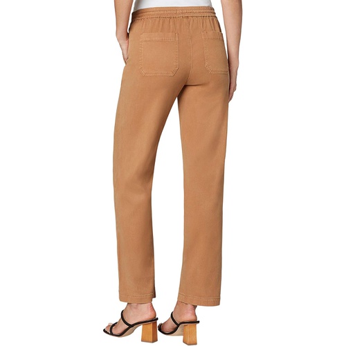  Liverpool Drawstring Palazzo Pants in Stretch Cotton Dobby in Maple Sugar