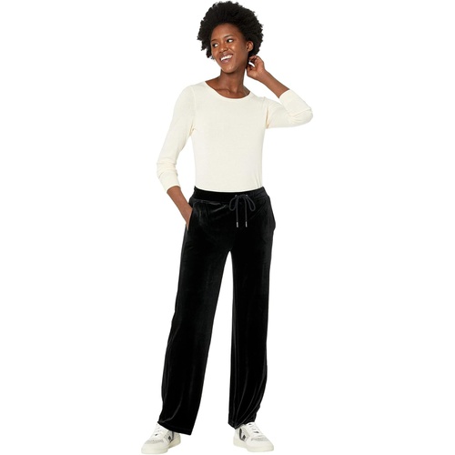  Liverpool Pull-On Stretch Velvet Wide Leg wu002F Drawcord Waist Band