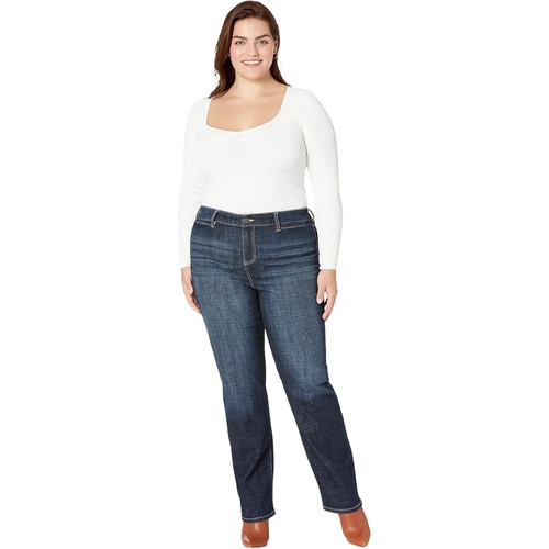  Liverpool Plus Size Kennedy High-Rise Straight Jeans wu002F Welt Pockets 32 in Castle