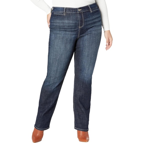  Liverpool Plus Size Kennedy High-Rise Straight Jeans wu002F Welt Pockets 32 in Castle