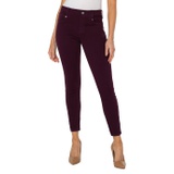 Liverpool Gia Glider Pull-On Ankle Skinny 28 in Raisin