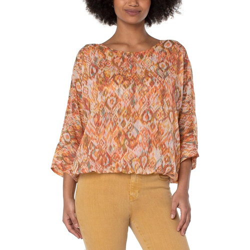  Liverpool Gathered Hem Dolman Tie-Back Top