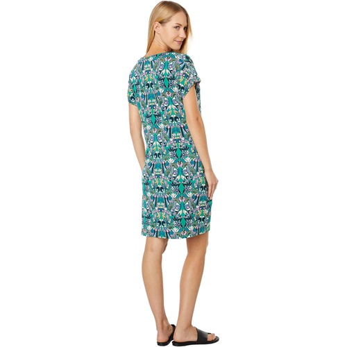  London Times Kaleidoscope Leaves Printed Jersey Shift Dress