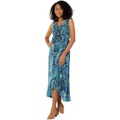 London Times Romantic Paisley Ruffle Hem Maxi Dress