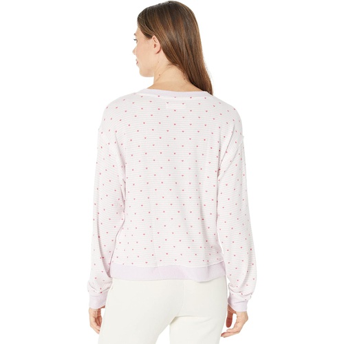 럭키브랜드 Lucky Brand Cloud Jersey Long Sleeve V-Neck Top