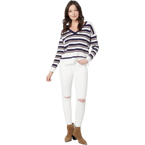 럭키브랜드 Lucky Brand High-Rise Bridgette Skinny Jeans in Bright White Destructed