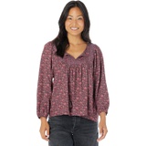 Lucky Brand Long Sleeve Mix Print Peasant