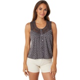 Lucky Brand Printed Geo Embroidered Tank