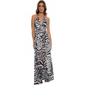 Luli Fama All The Skins Deep Plunge Long Dress