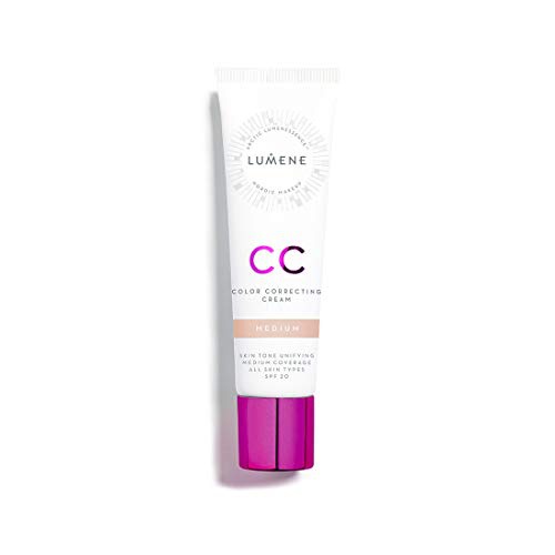  Lumene CC Color Correcting Cream Medium infused with Pure Arctic Spring Water - 6 in 1 Medium Coverage for all Skin Types SPF 20-30 ml / 1.0 Fl.Oz.