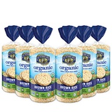 Lundberg Organic Whole Grain Rice Cakes, Brown Rice, Lightly Salted, Gluten-Free, Vegan, USDA Certified Organic, Non-GMO Verified, Kosher, 8.5oz (6 Count)