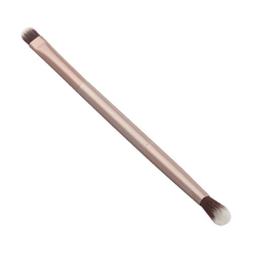  Lurrose Double Ended Eyebrow Eyeshadow Brush Foundation Makeup Cosmetic Tool (Shallow Matted Gold)