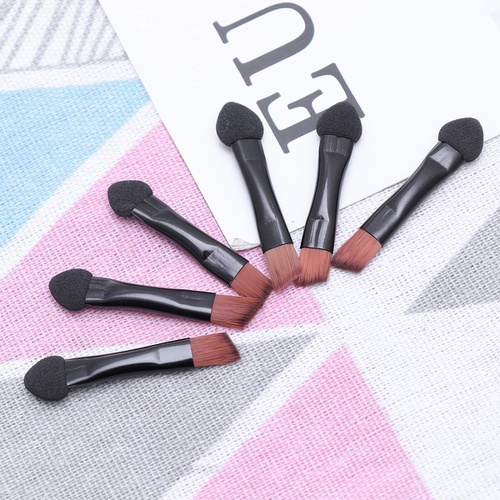  Lurrose Double Sided Eye Shadow Sponge Applicator Eye Brow Make Up Brush Portable Makeup Tool 20pcs (Black)