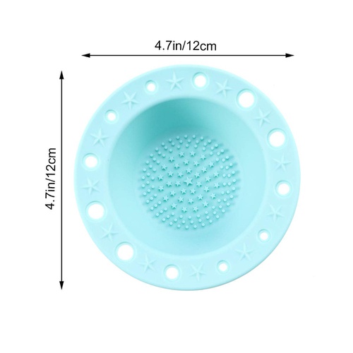  Lurrose 1Pc Silicone Brush Cleaner Bowl Washing Tools Cosmetics Makeup Brush Holder Scrubber Cleansing Pad (Mint Green)