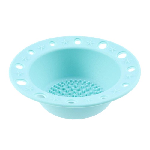  Lurrose 1Pc Silicone Brush Cleaner Bowl Washing Tools Cosmetics Makeup Brush Holder Scrubber Cleansing Pad (Mint Green)