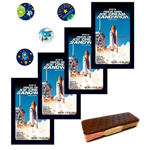  LuvyDuvy Neapolitan Sandwiches & Space Sticker Bundle - 4 Pack