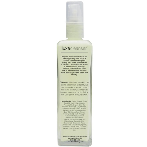  Luxe Beauty: 4 in 1 Cleanser - Skin Detox (4 fl oz.) - Makeup Remover - Bioactive Herbs and Botanicals - Balances Skin’s pH - Natural Cleanser, Toner, and Exfoliator - For All Skin